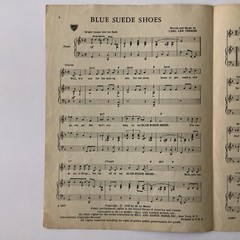 Carl Perkins “Blue Suede Shoes” 1956 Sun Records Vintage Sheet Music