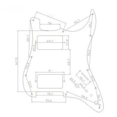 Style Model Compatible Electric Guitar Pickguard PVC 11 Hole 2 Coil Split Holes