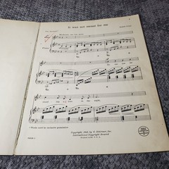 IT WAS NOT MEANT FOR ME Sheet Music Friml P/V G. Schirmer 1941