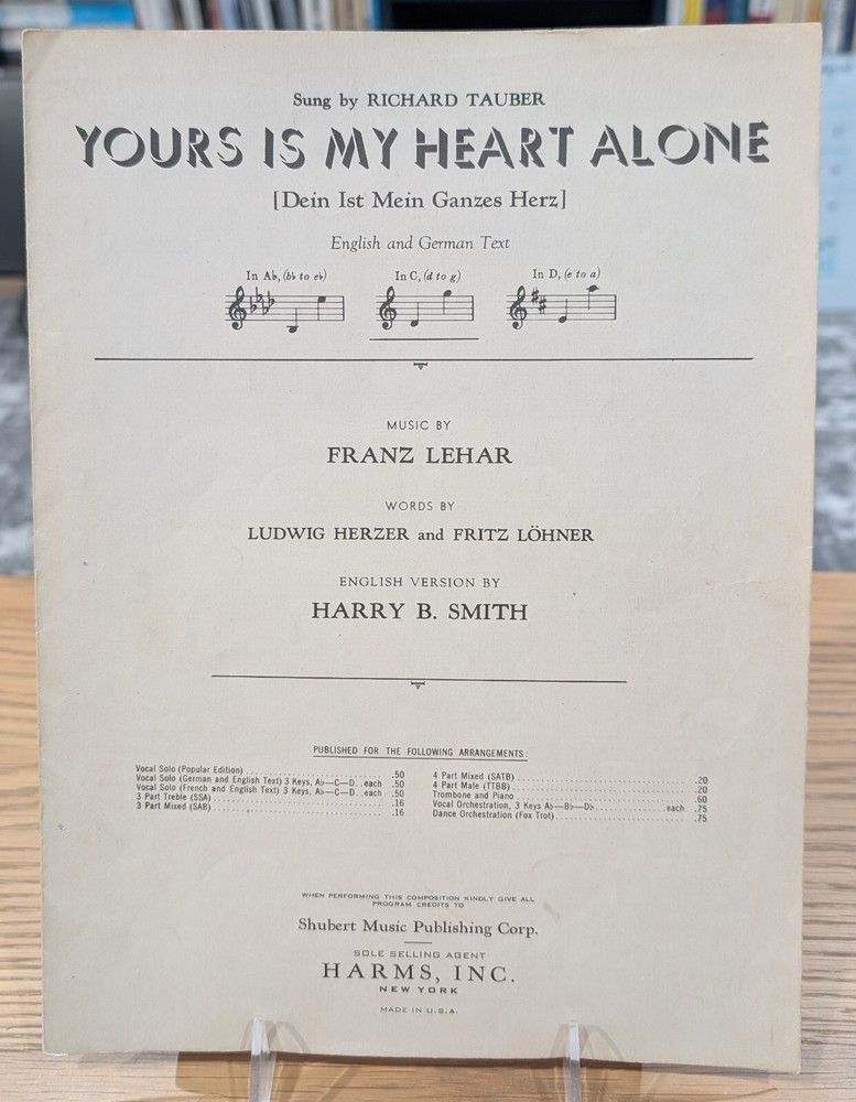 Yours is My Heart Alone by Franz Lehar