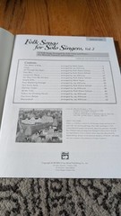 Alfred Folk Songs for Solo Singers Vol. 2 Medium High Voice Book