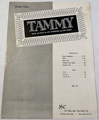 Vintage 1957 Tammy and the Bachelor Sheet Music Jay Livingston Ray Evans Movie