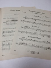 E E Rogers 12 Trombone Solos Easy Play Pieces with Piano Sheet Music G Schirmer
