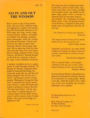 Go In And Out The Window Illustrated Songbook Piano Voice Guitar 1987 Fox Marks