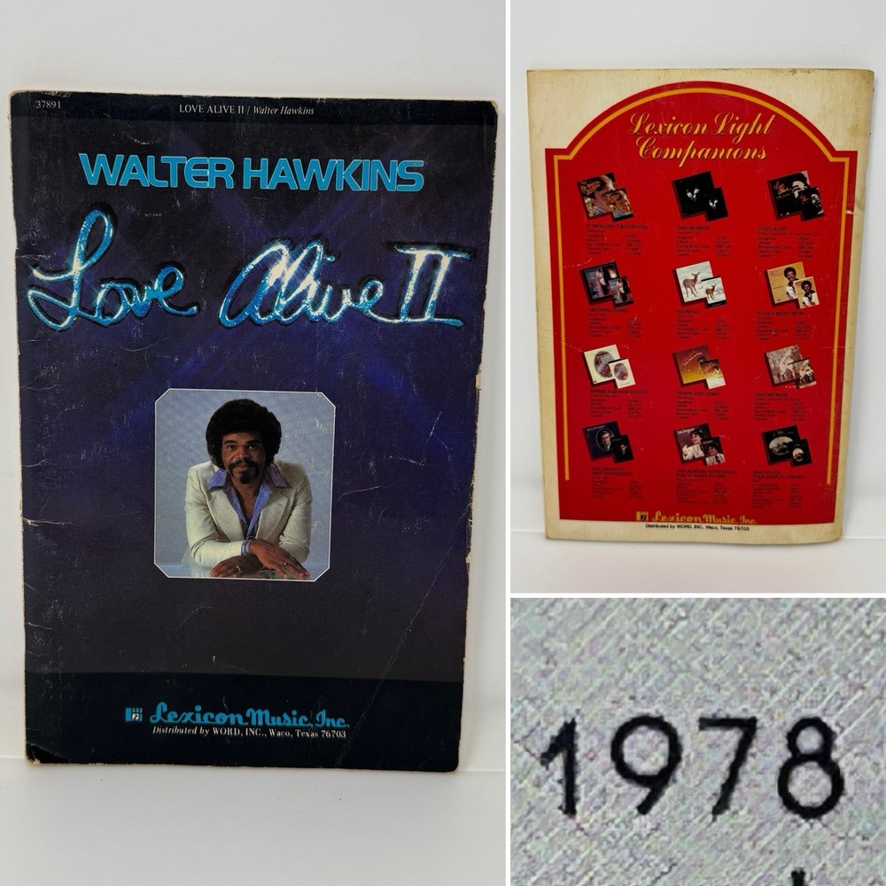 VTG Walter Hawkins Love Alive II Song Book 1978 Lexicon Music Inc. Light Records