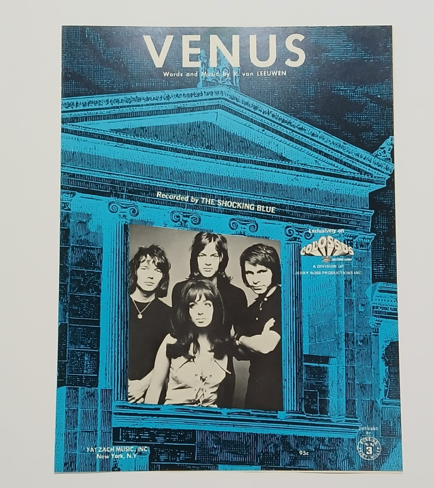 Vintage Sheet Music Venus The Shocking Blue Van Leeuwen 1969