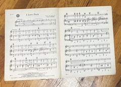 I LOVE PARIS CAN-CAN 1953 Broadway, Cole Porter, Sheet Music (Qty: 2)