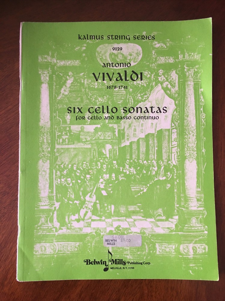 Antonio Vivaldi 1678-1741 Six Cello Sonatas Sheet Music Kalmyk String Series.