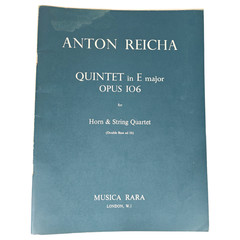 Anton Reicha Quintet in E Op 106 Horn String Quartet Music Score Parts Vintage