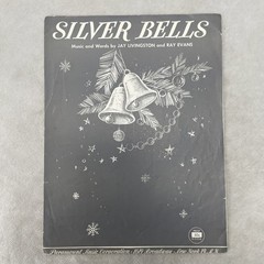 Silver Bells 1950 Vintage Sheet Music Jay Livingston Ray Evans Paramount Music