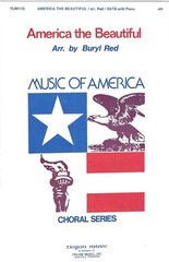 Vintage Sheet Music America The Beautiful Buryl Red SATB Trigon TUM115 Choral