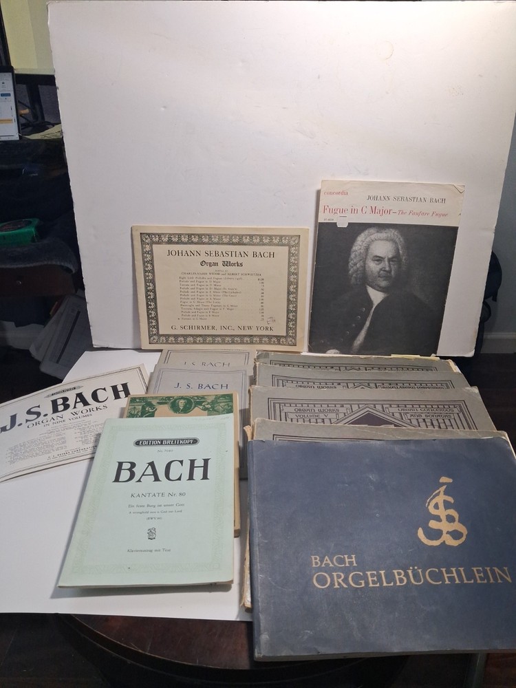 J. S. BACH 12 Book Collection Sheet Music. Organ Works, Orgelbuchlein,…