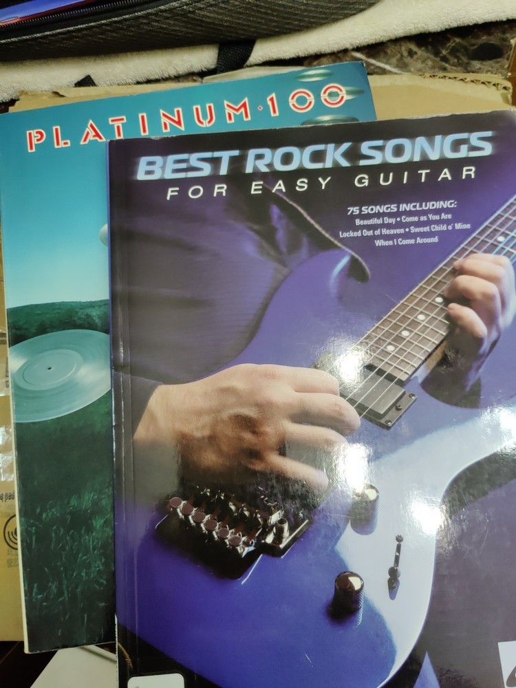 Best Rock Songs for Easy Guitar and Platinum 100 songbook sheet music lot
