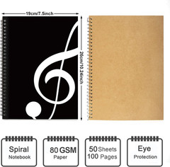 Blank Sheet Music Composition Manuscript Staff Paper Art Music Notebook Black 10