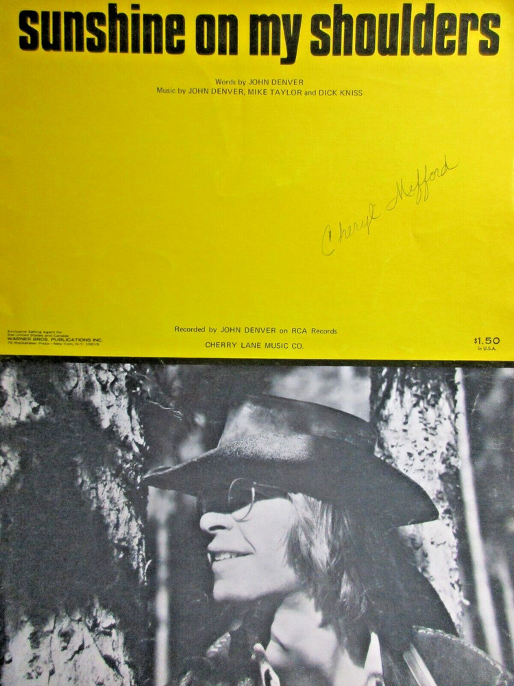 Sheet Music – Sunshine on My Shoulder by John Denver – Cherry Lane Music Co.1971