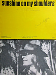 Sheet Music – Sunshine on My Shoulder by John Denver – Cherry Lane Music Co.1971