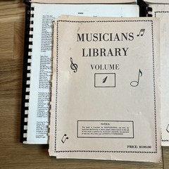 6 Volumes The Musicians Library for the Professional Musician +The Master Index