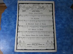 VINTAGE A BUSHEL AND A PECK SHEET MUSIC Frank Loesser 1950 Guys & Dolls Musical