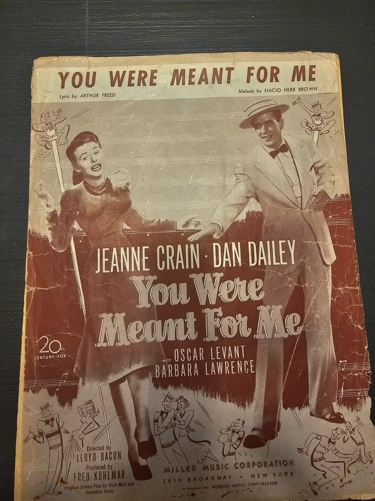 Sheet Music for You Were Meant For Me Lyric by Arthur Freed Melody 1929 VTG