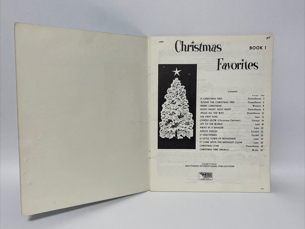Christmas Favorites Sheet Music Book 1958 Charles Hansen 15 tunes for a Pianist
