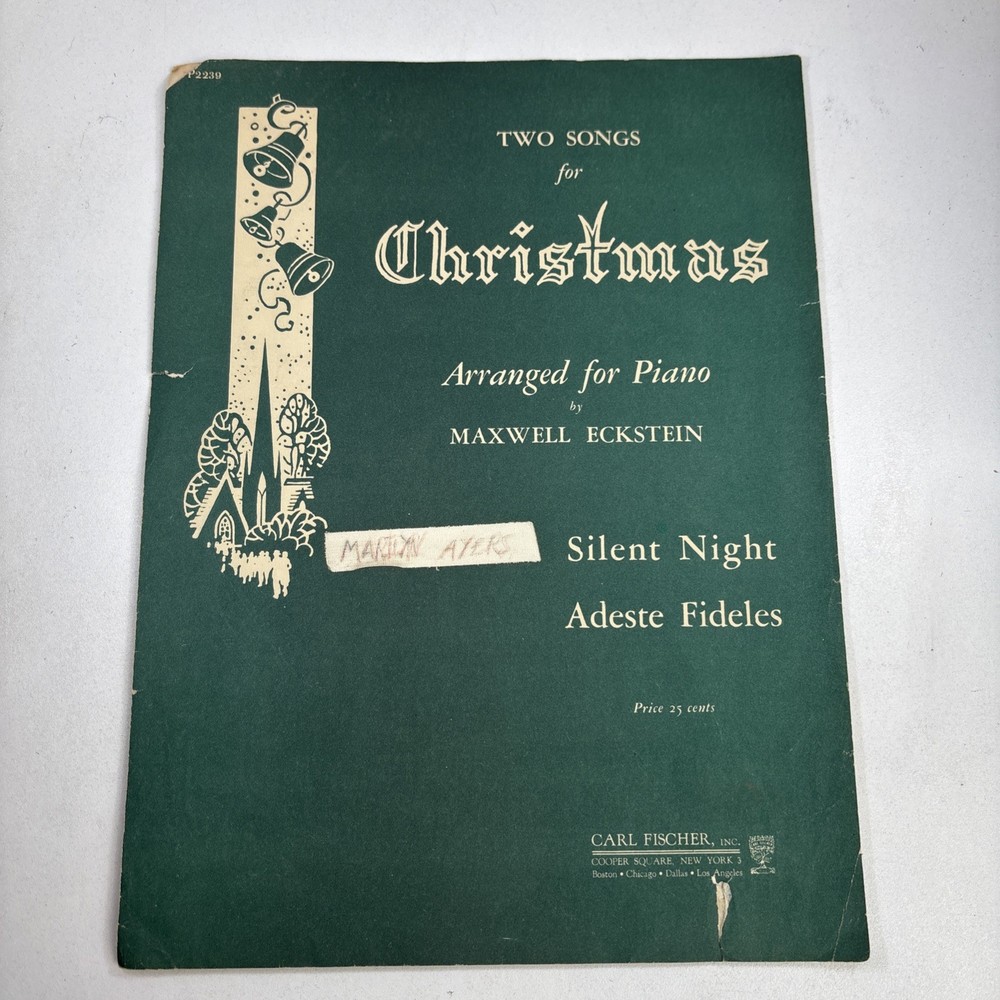 Silent Night & Adeste Fideles 2 Songs For Christmas Arranged by Maxwell Eckstein