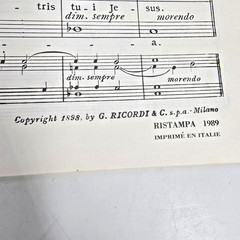 Verdi 4 Pezzi Sacri Sacred Choral Sheet Music Score Italy 1989 Italian Vtg