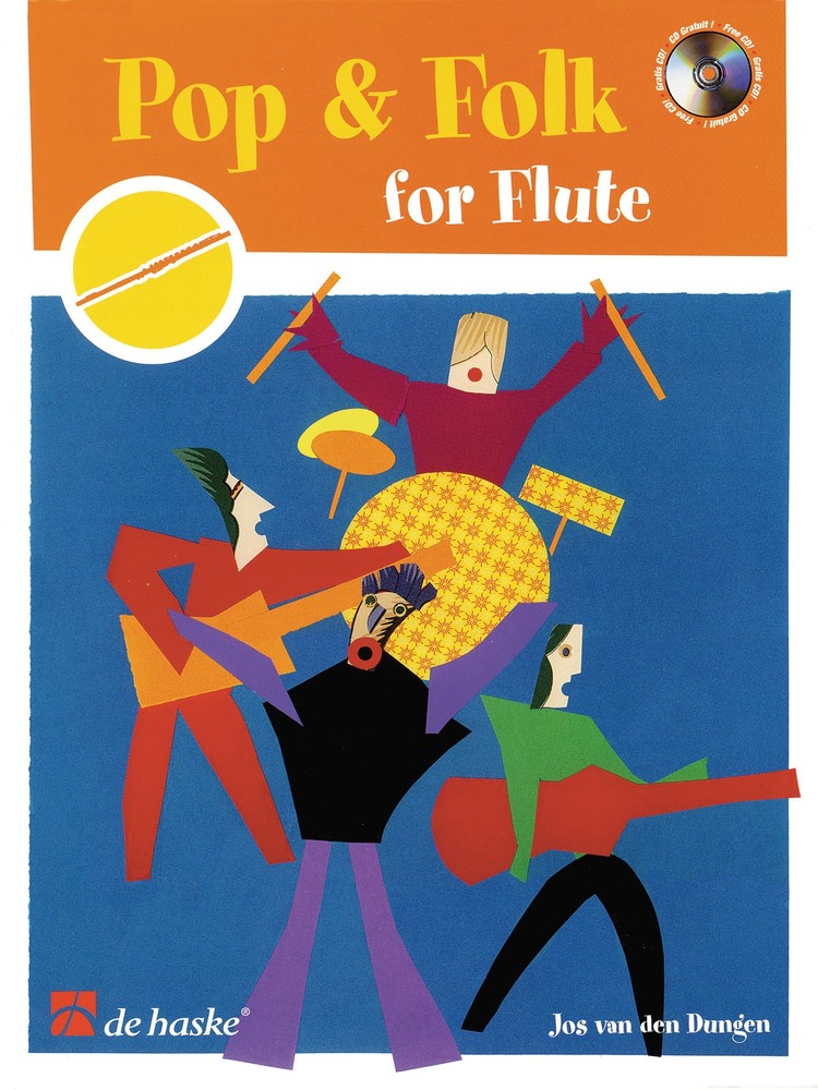 Pop & Folk Flute Solo Sheet Music Play-Along Jos van den Dungen Book CD Pack