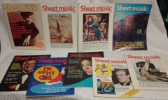 Sheet Music Magazine 1986-1987 Piano Guitar Rare Vintage Excellent Job Lot of 9