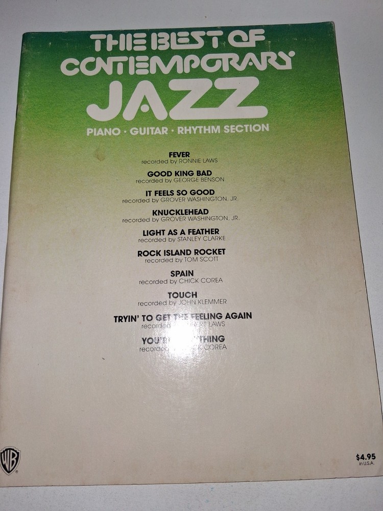 Vintage 1977 The Best Of Contemporary Jazz Sheet Music 10 Songs Songbook 56 Pgs