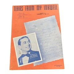 Tears From My Inkwell 1939 Sheet Music Mort Dixon Cover Harry Warren Jack Garber
