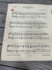 « Mountain Journey » Prelude Piano Sheet Music By N. Louise Wright 1946 Theodore P