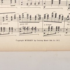 Antique 1924 Elevation Sheet Music by Otto Florsheim