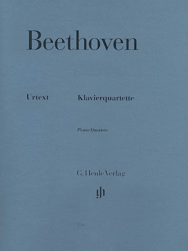 Beethoven Piano Quartets Violin Viola & Cello Henle Urtext Sheet Music Book