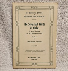 The Seven Last Words of Christ A Sacred Cantata by Theodore Dubois Schirmer 1926
