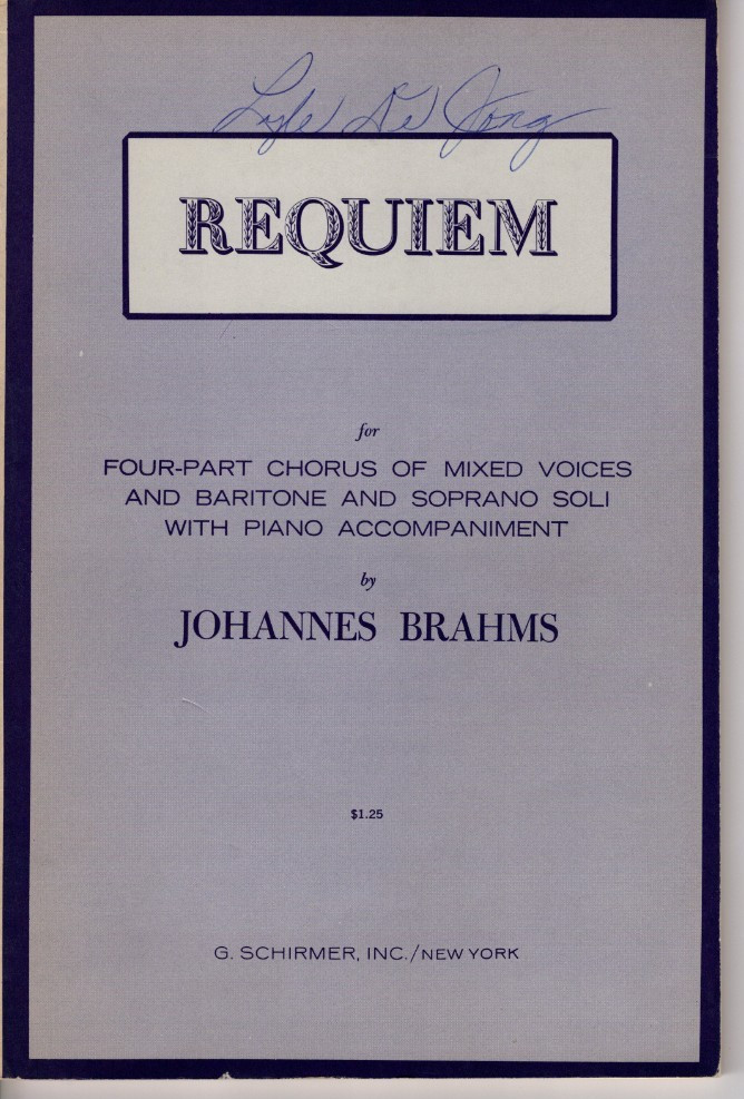 Johannes Brahms&rsquo; Requiem for Mixed Voices SATB & Piano Accompaniment English