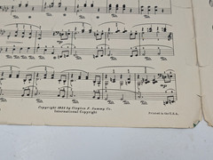 Vintage 1920s Sheet Music Campfire March N. Louise Wright Scout Military Antique
