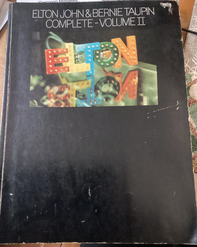 Elton John & Bernie Taupin Complete Volume 2 Sheet Music for Piano Vocal Guitar