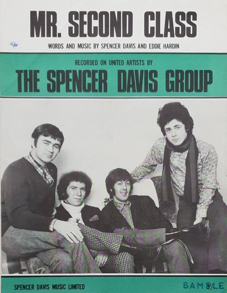 The Spencer Davis Group – Mr. Second Class 1968 Original UK Sheet Music – Sample