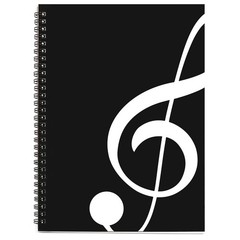 Blank Sheet Music Manuscript Notebook – 100 Pages, 26x19cm, Black Art Paper