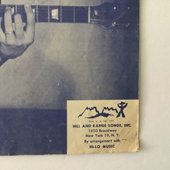 Carl Perkins “Blue Suede Shoes” 1956 Sun Records Vintage Sheet Music