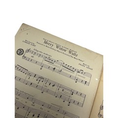 Merry Widow Waltz Sheet Music Lorenz Hart Franz Lehar Jeanette MacDonald