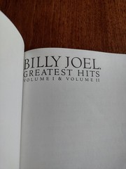 Billy Joel Greatest Hits Volume I & II Piano Vocal Guitar Songbook