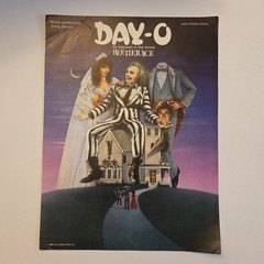 Beetlejuice DAY-O Sheet Music Ephemera POSTER 1988
