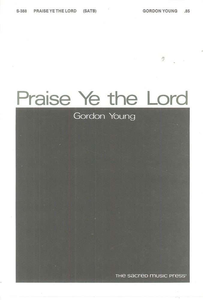 Praise Ye The Lord Sheet Music SATB Piano 1987 Young Psalm Sacred Music Press