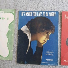 16pc Lot 1920-43 Antique Music Sheet Music. Retro Graphics Theater Design Vtg