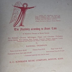 Vintage Randall Thompson Requiem Excerpts E.C. Schirmer Sheet Music