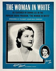 1939 The Woman In White Adams Lee Vtg Sheet Music Piano Radio Program Pillsbury