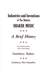 SHAKER MUSIC A Brief History PB Industries & Inventions 1968 Canterbury Shakers