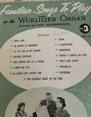 Wurlitzer Organ Vintage Sheet Music Songbooks (lot of 6) Songs from 1930s-1950s