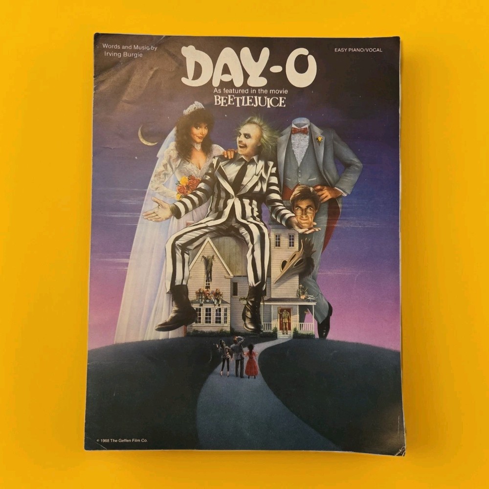 Beetlejuice DAY-O Sheet Music Ephemera POSTER 1988